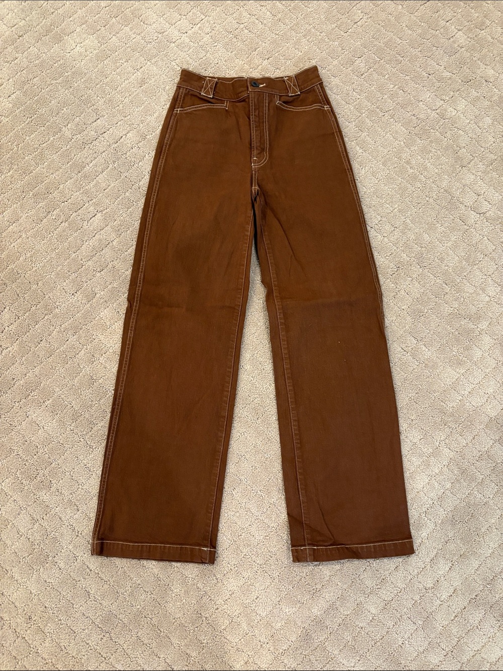 Madewell Brown Straight-Leg Jeans